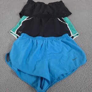 LOT OF 3 Nike x Under Armour Shorts Womens M/S Fly By Running Tempo Lined Gym